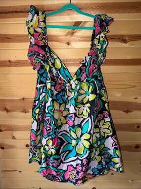 B. Smart Black Floral-Trim Sundress